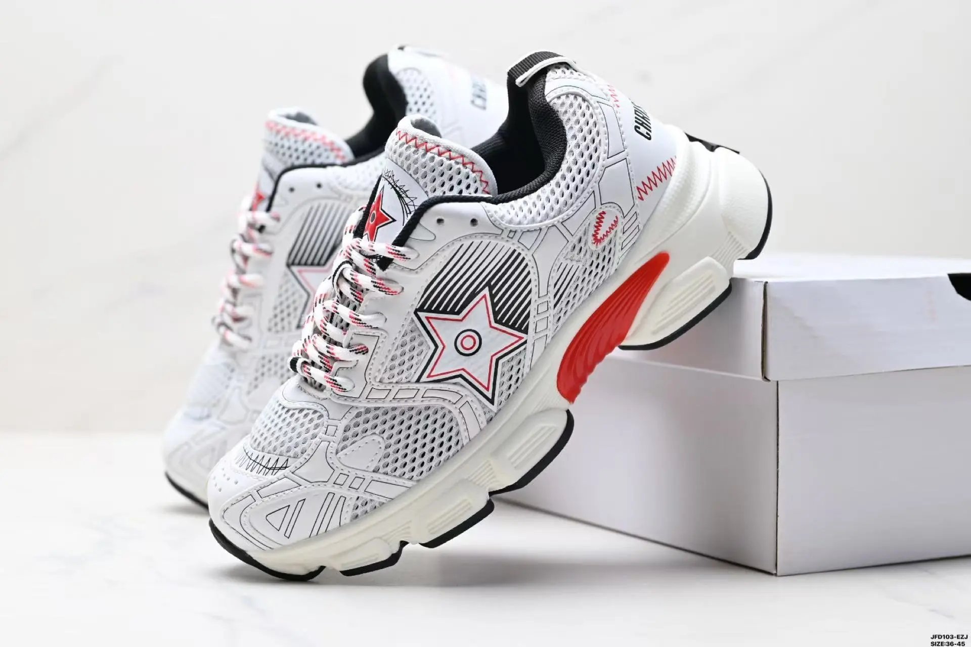 Unbranded Sneakers Chunky Mesh Star-Graphic — 2