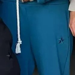 宽松阔腿裤子蓝色