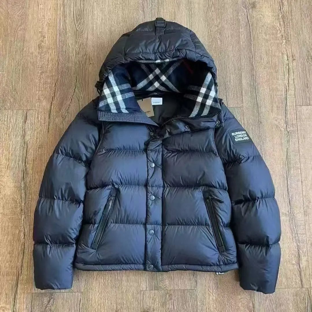 Burberry Check Lined Hooded Pu