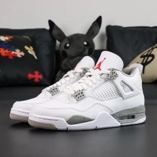Jordan Air Jordan 4 "White Oreo" 白奥利S2版本纯原生产线出品最高工艺制作 原装原材料组装#原厂楦、纸板开发 纯粹韵味四代版型#原底真实气垫 回弹反馈充足完美