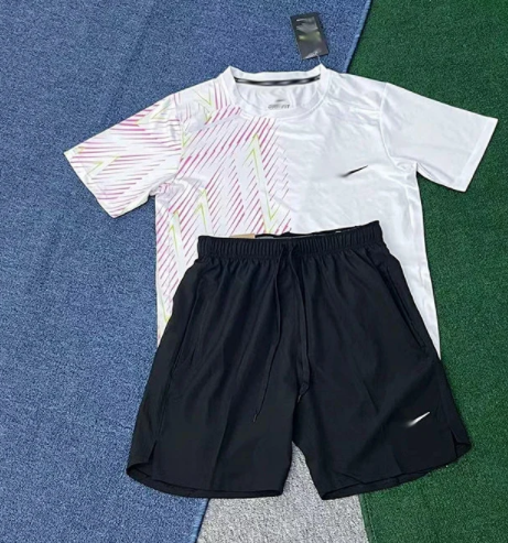 A001 Pink-White Track Short Sleeve + D218 Black