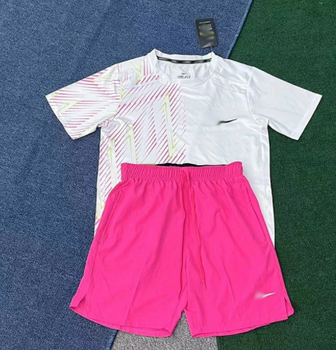 A001 Pink-White Track Short Sleeve + D218 Pink