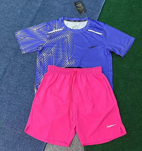 A001 Purple Track Short Sleeve + D218 Pink