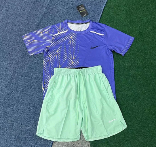 A001 Purple Track Short Sleeve + D218 Light Green
