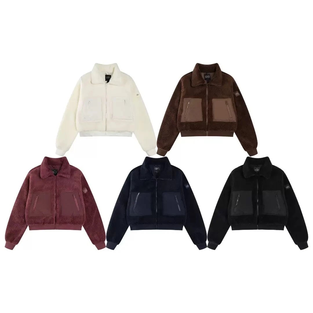 Design Faux Shearling Zip-Up Jacket White Outerwear - 8