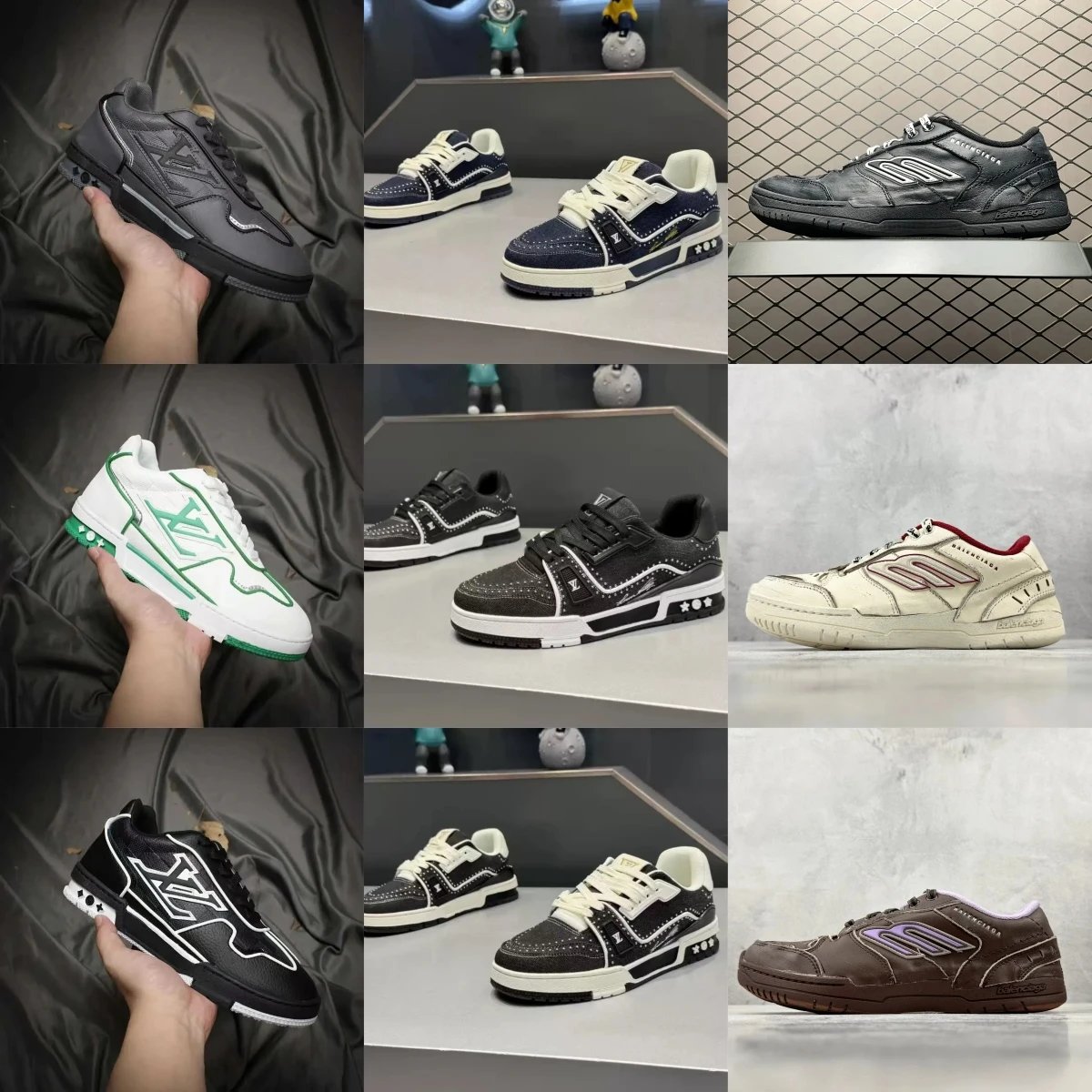 Round toe lace-up low-cut lifestyle shoes
