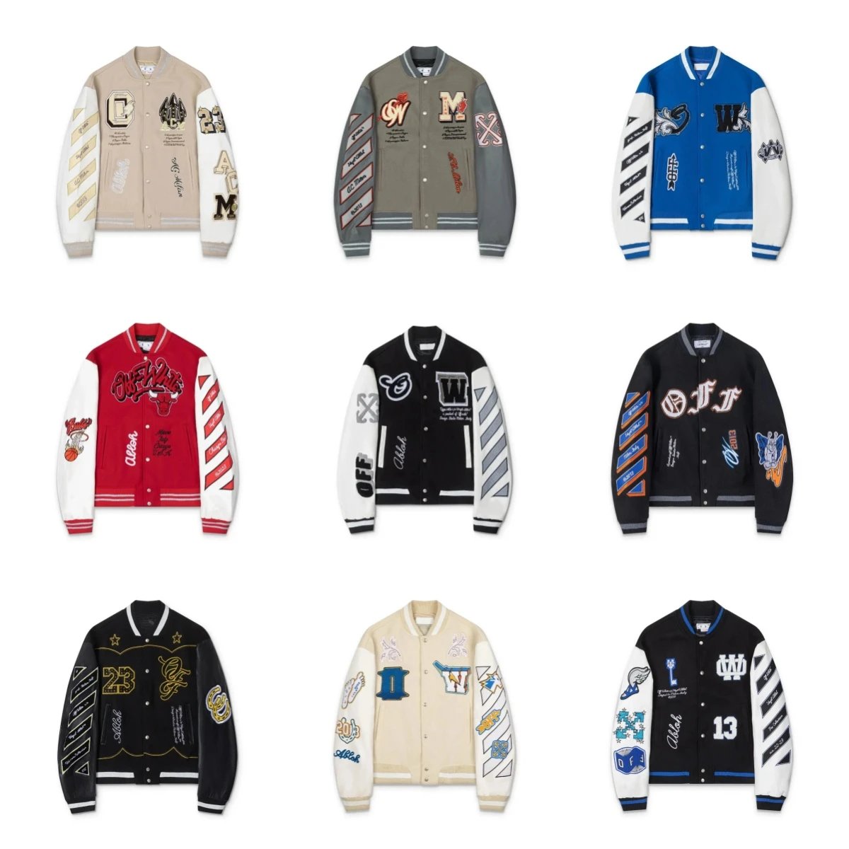 Off-White Graphic Unisex Varsity Jacket