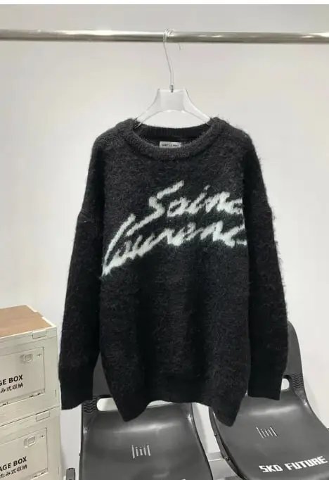 Saint Laurent Logo Knit Sweate