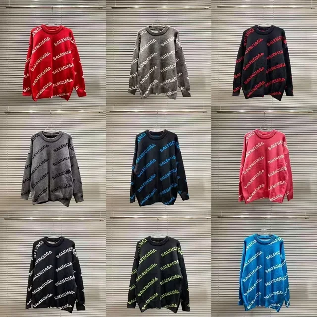 Balenciaga Knitwear Logo-print crewneck sweater product detail image 3