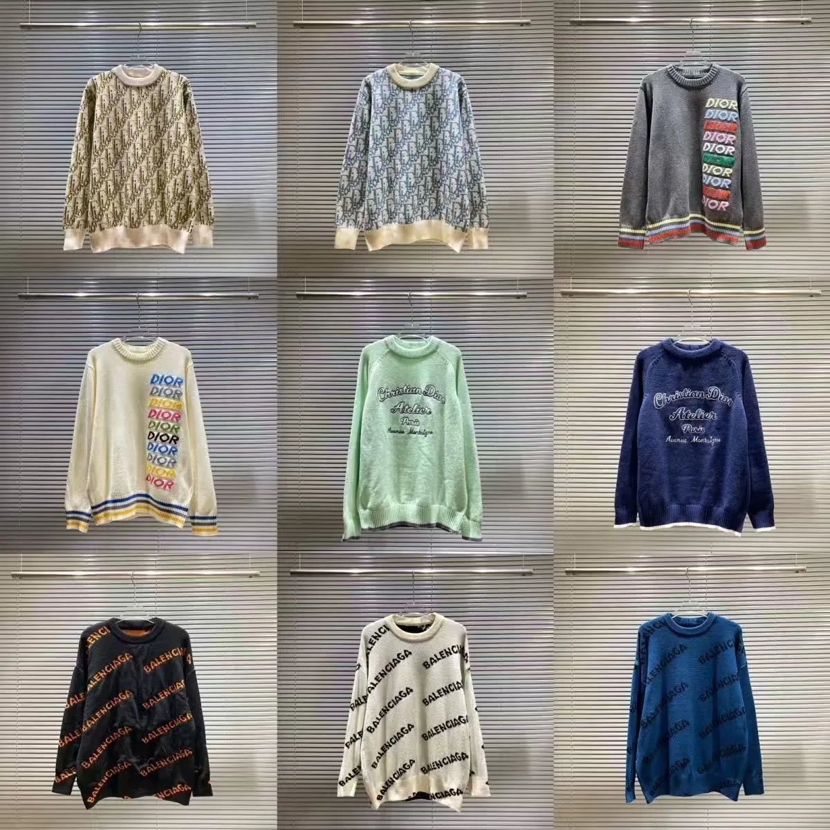 Dior and Balenciaga Logo Knit Sweaters product photo 4