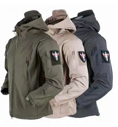 Design Tactical Softshell Hooded Jacket Beige Outerwear product detail 2 in Litbuy spreadsheet finds