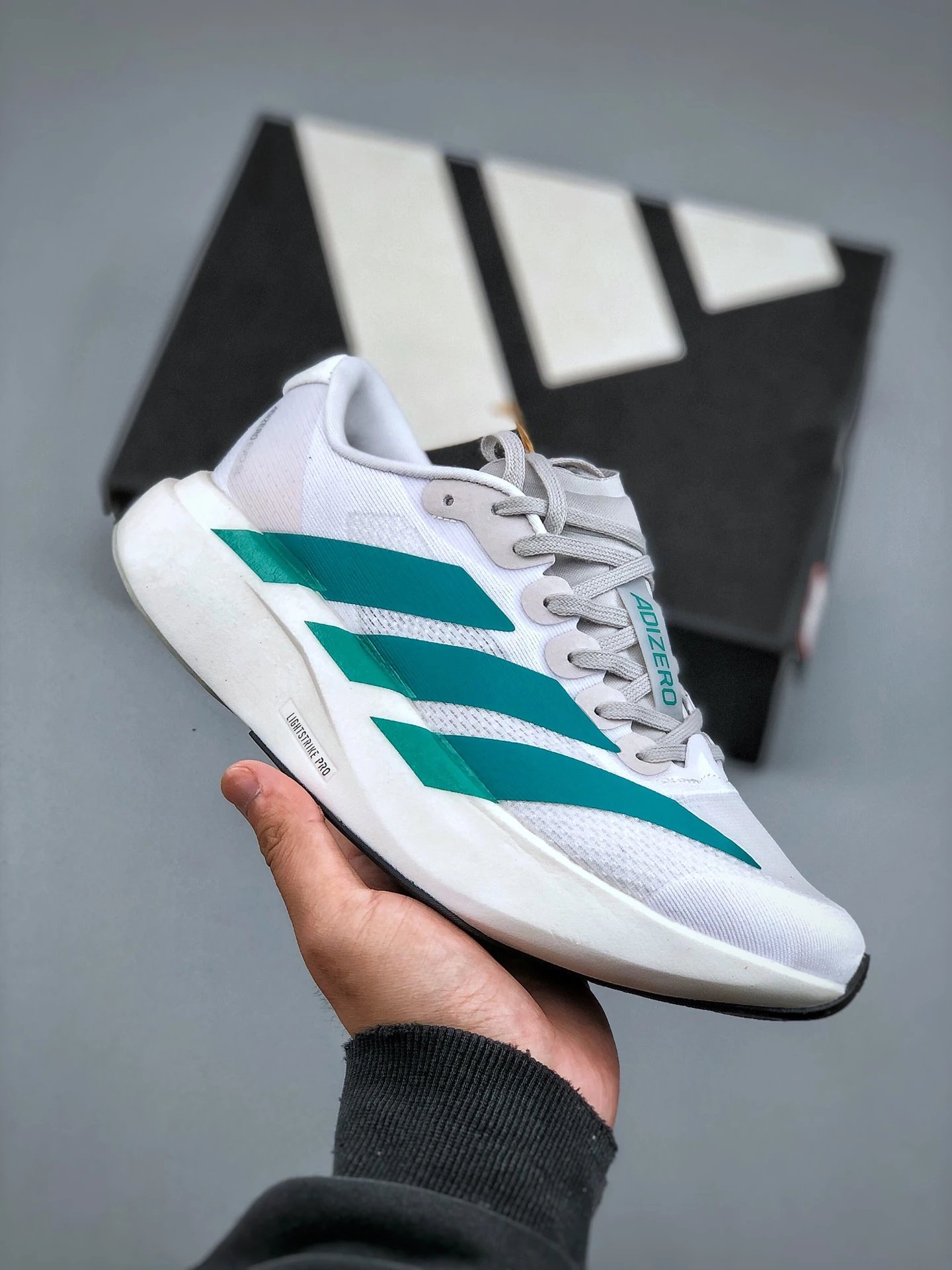Adidas Adizero Lightstrike Pro White Teal Sneakers Running Shoes