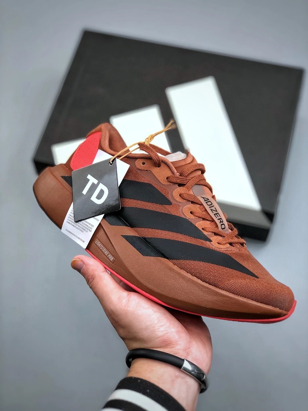 Adidas Adizero Lightstrike Pro Brown / Black / Red Running Shoes