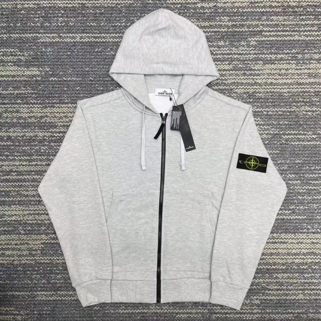 C.P. Company Hoodies & Sweatshirts Goggle-Lens Hood Full-Zip — Stone Island - Heather Grey