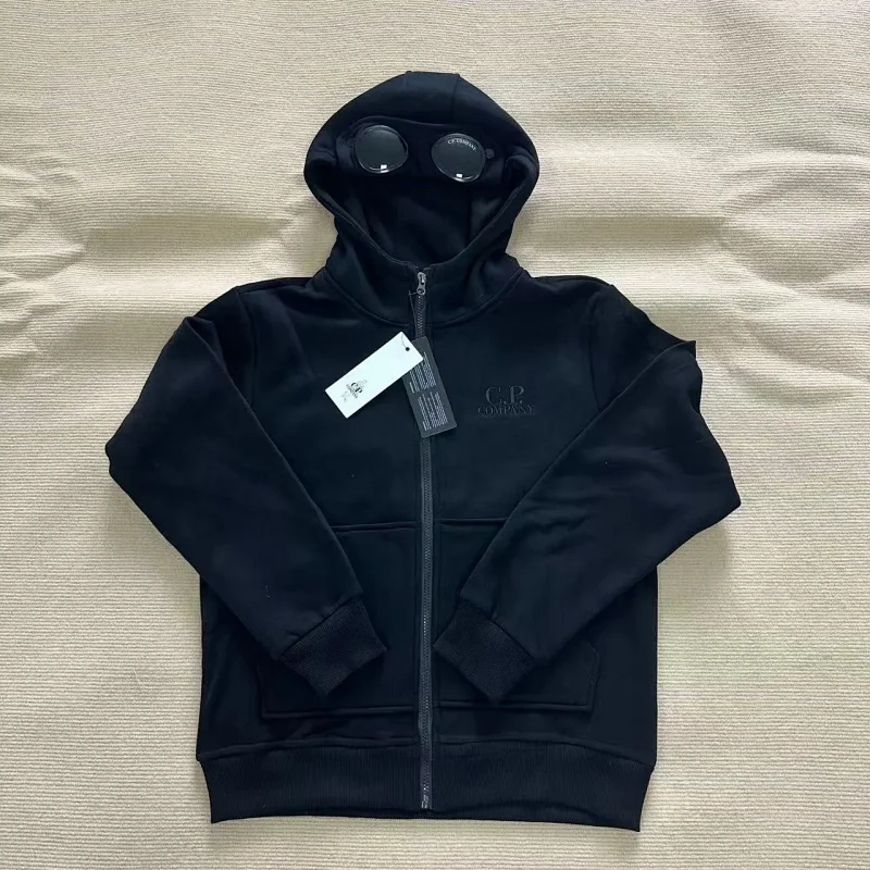 C.P. Company Hoodies & Sweatshirts Goggle-Lens Hood Full-Zip — CP- Black
