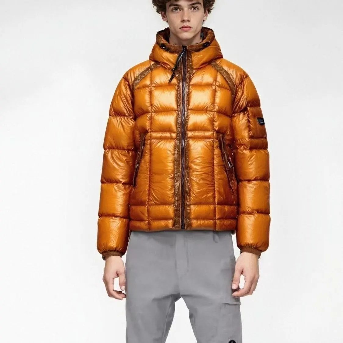 Down Jacket - Orange (90% White Duck Down, High Quality)