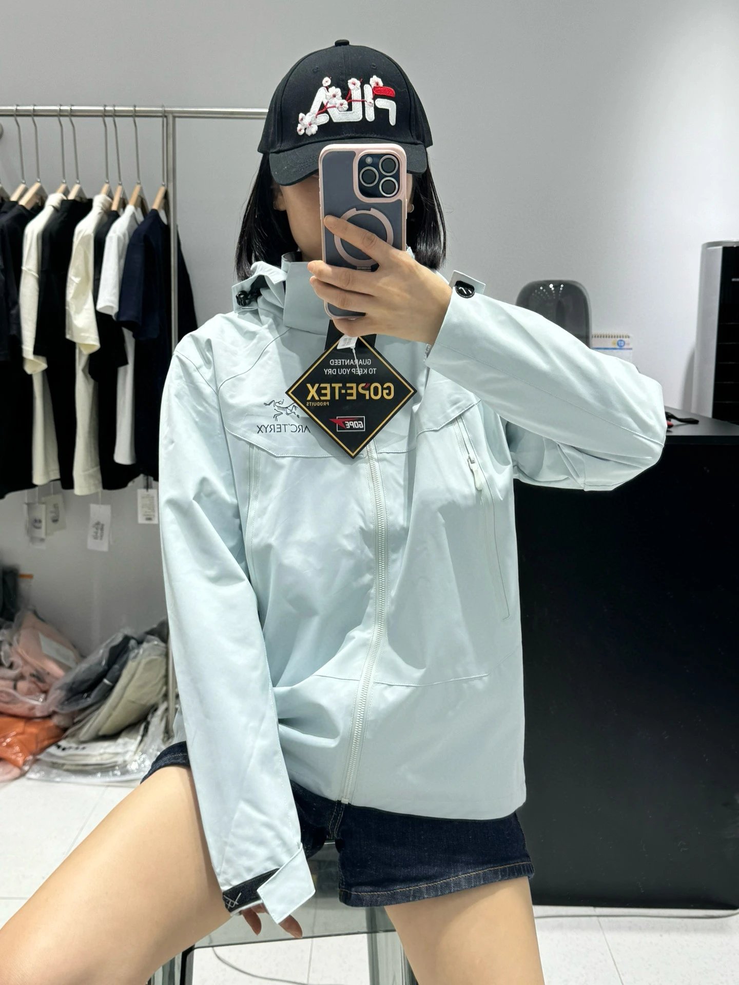 Arc'teryx Jackets Hooded zip-front outdoor jacket — Outdoor Jacket - Glacier Blue