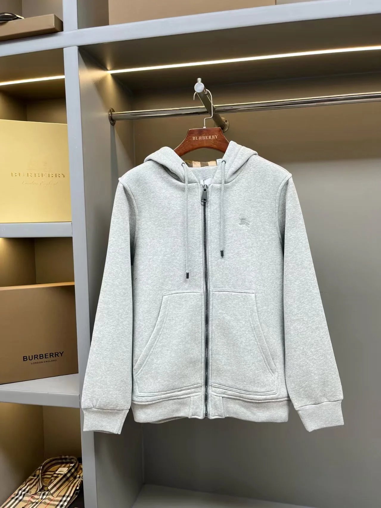 Zipper Cardigan Sweatshirt-12