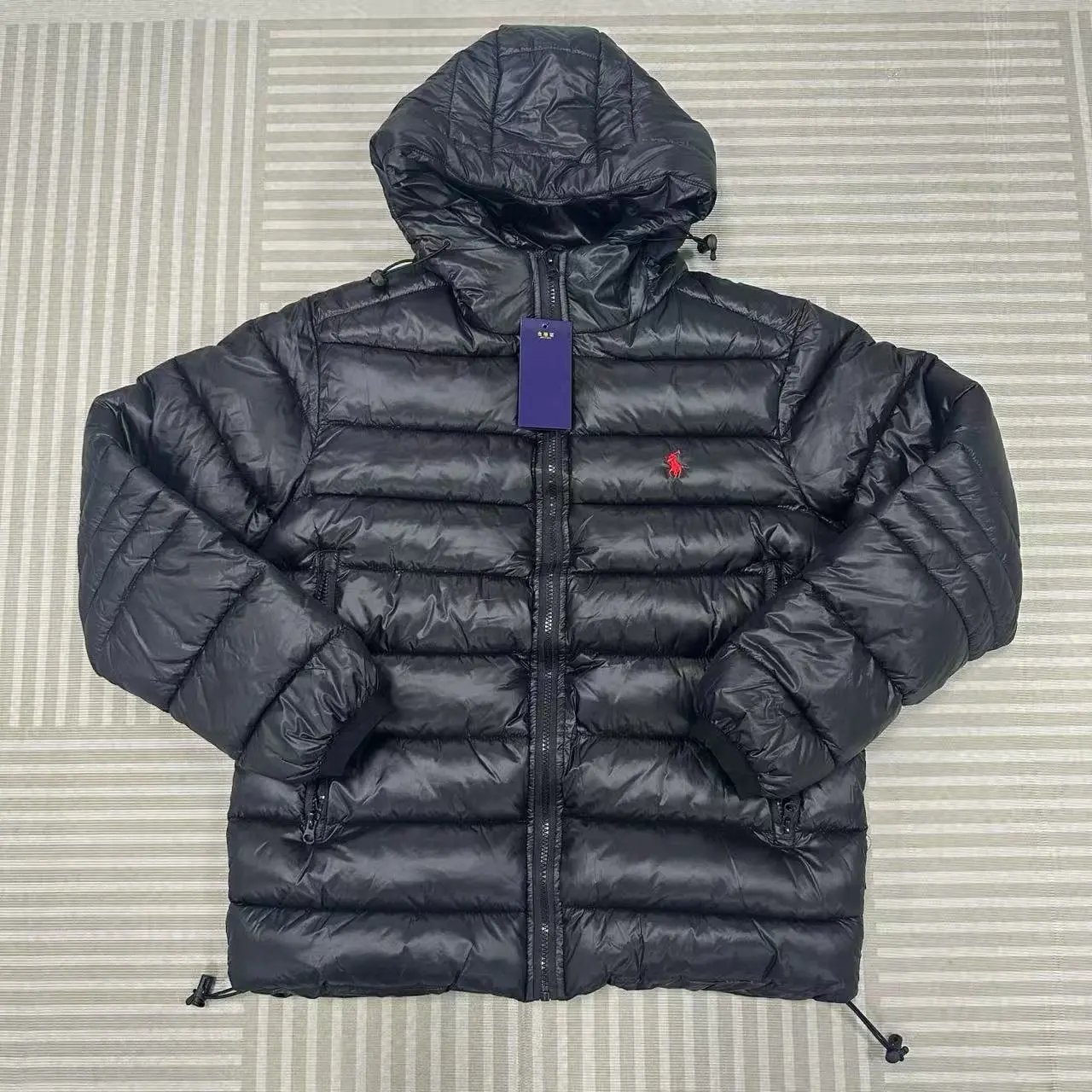 Ralph Lauren Embroidered Down Jacket - Black