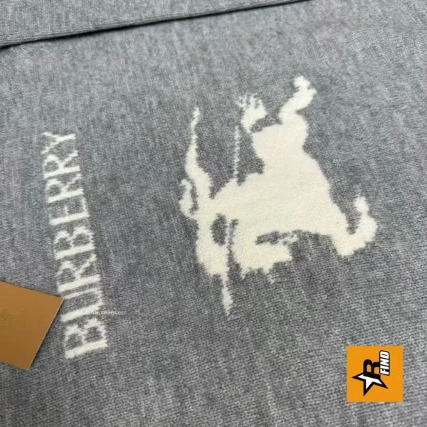 Burberry Equestrian Knight Intarsia Knit Sweater Black - 12