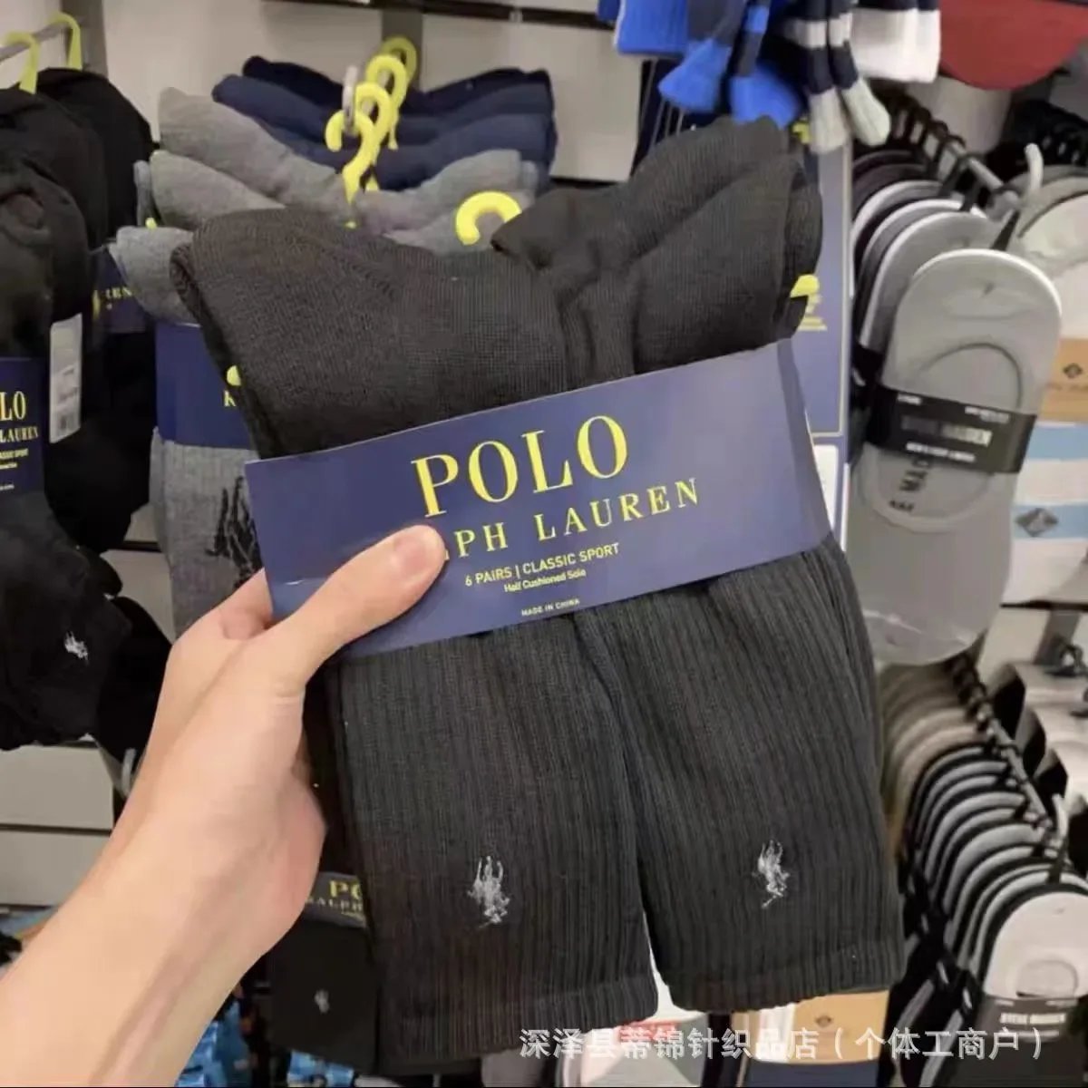 Polo Ralph Lauren Classic Sport Half Cushioned Socks Black - 5