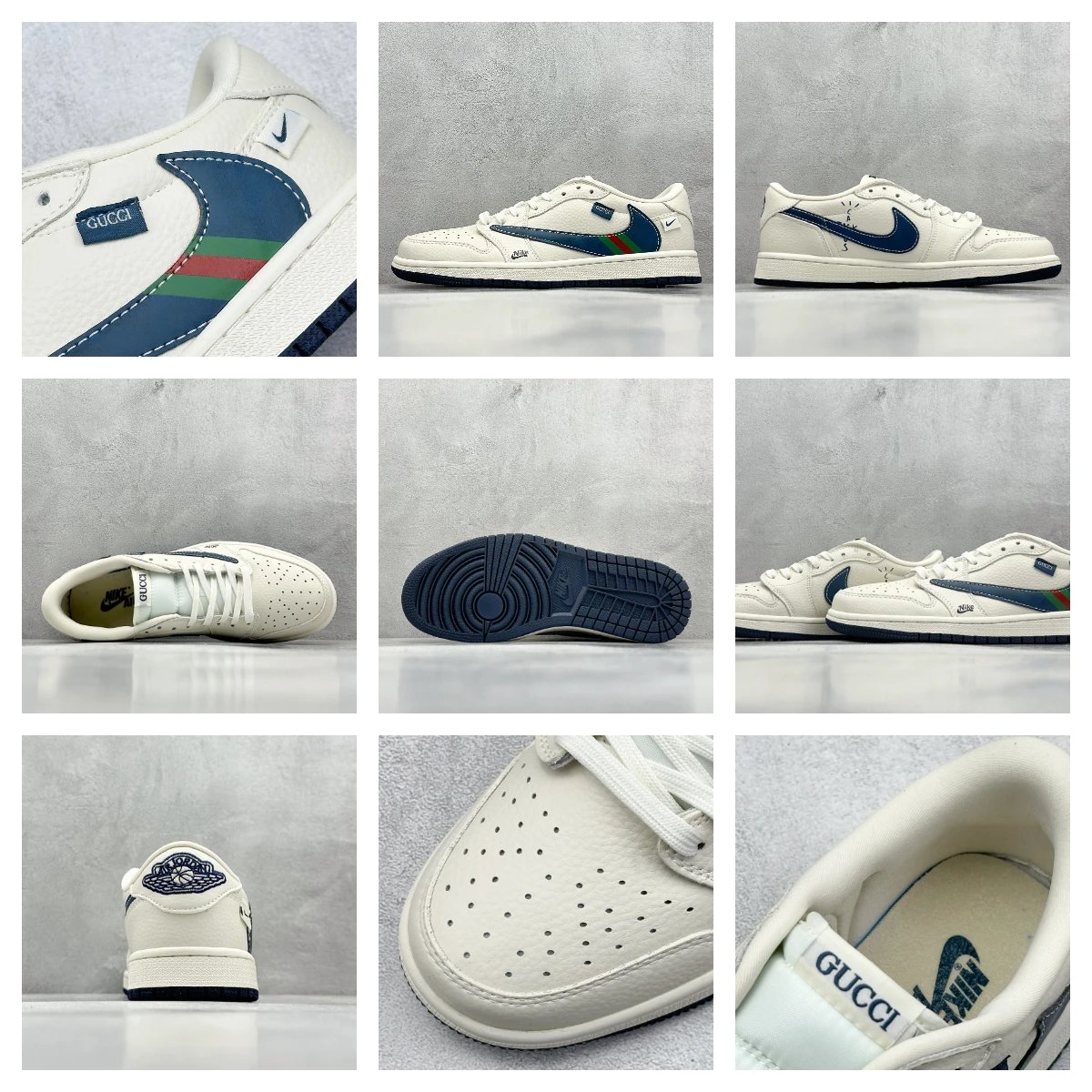 Nike x Travis Scott Air Jordan 1 Low OG 'Cactus Jack' Navy Sneakers - 31