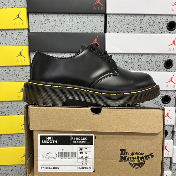 Dr. Martens 1461 Smooth Black Leather Derby Shoes product listing in Litbuy spreadsheet finds