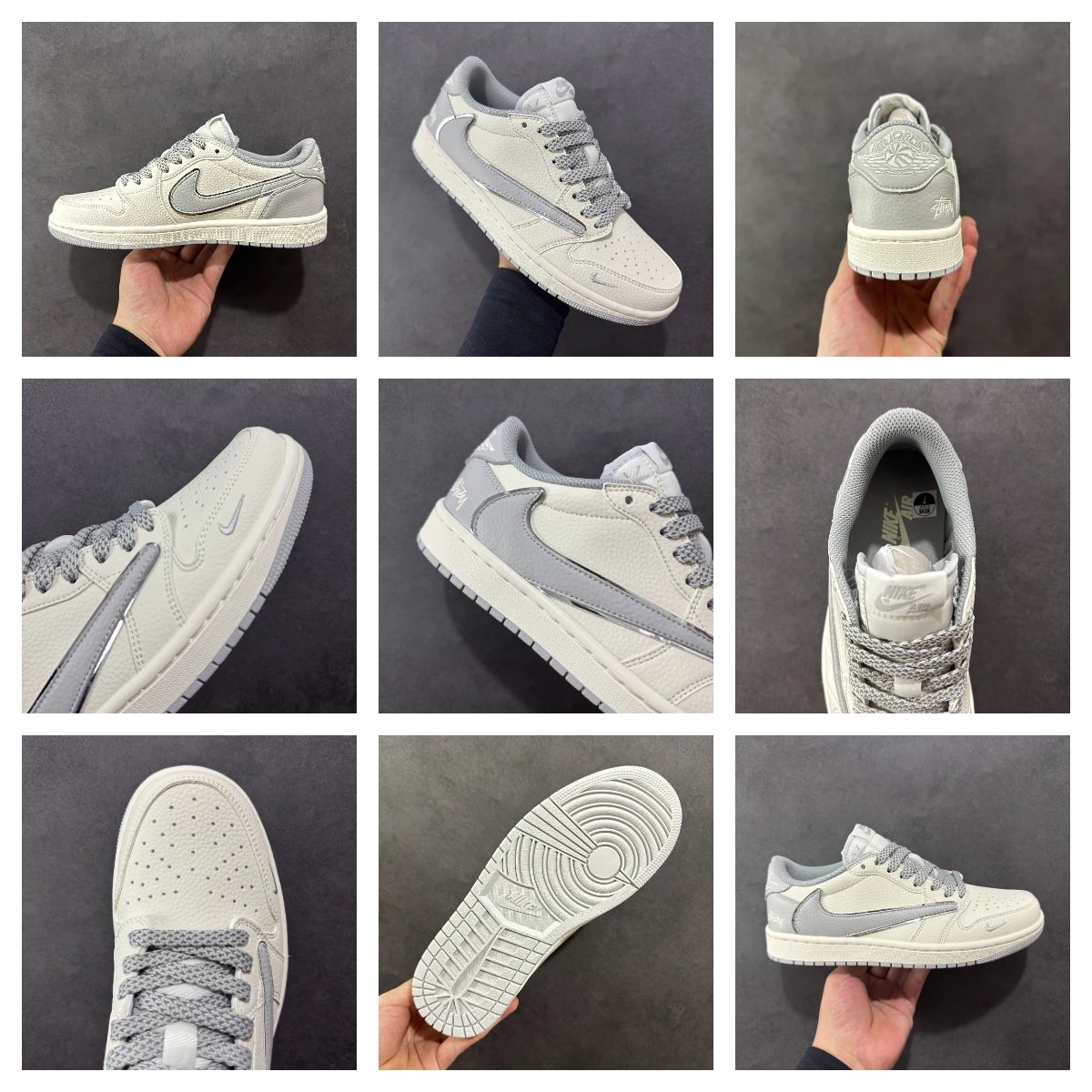 Nike x Travis Scott Air Jordan 1 Low OG 'Cactus Jack' Navy Sneakers - 13