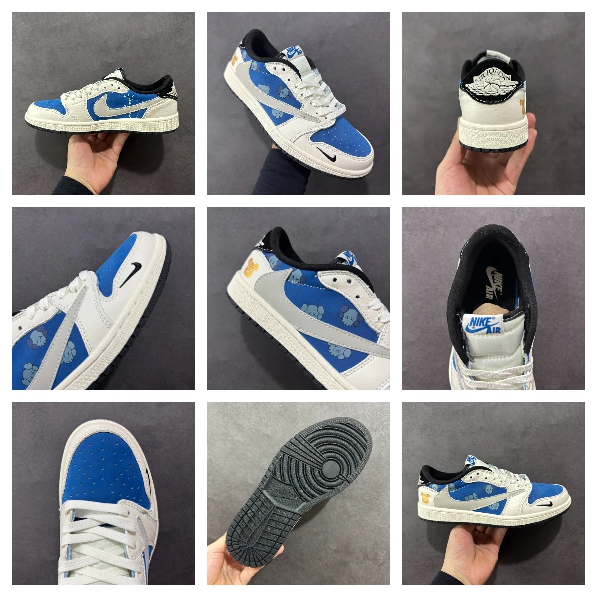 Nike x Travis Scott Air Jordan 1 Low OG 'Cactus Jack' Navy Sneakers - 11