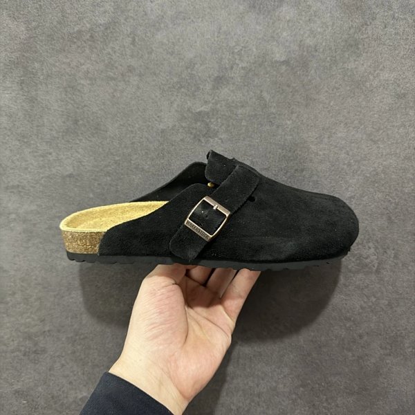 Birkenstock Boston Black Suede Clog Slippers product listing in Litbuy spreadsheet finds