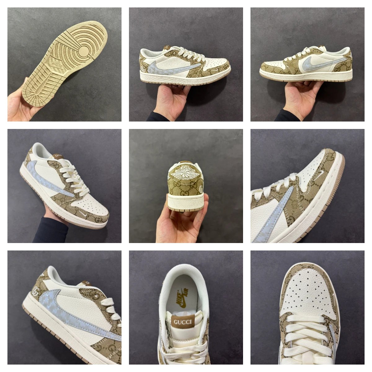 Nike x Travis Scott Air Jordan 1 Low OG 'Cactus Jack' Navy Sneakers - 19