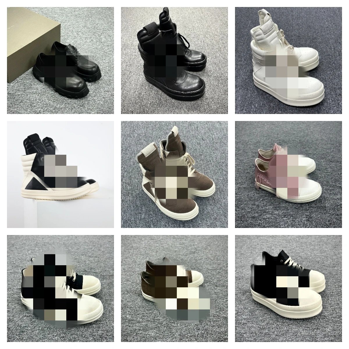 High Top Sneakers Black White Brown Casual Chunky