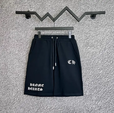 Chrome Hearts Home Hearts Black Drawstring Shorts - 1