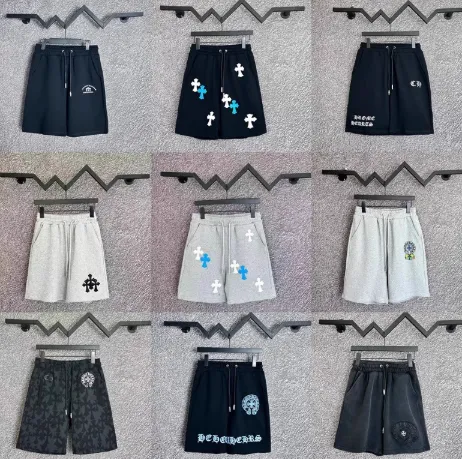 Design Cross Logo Embroidered Shorts Black - 2
