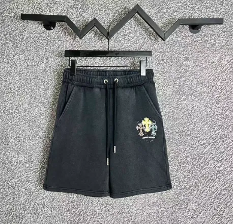 Design Embroidered Logo Drawstring Shorts Black - 1