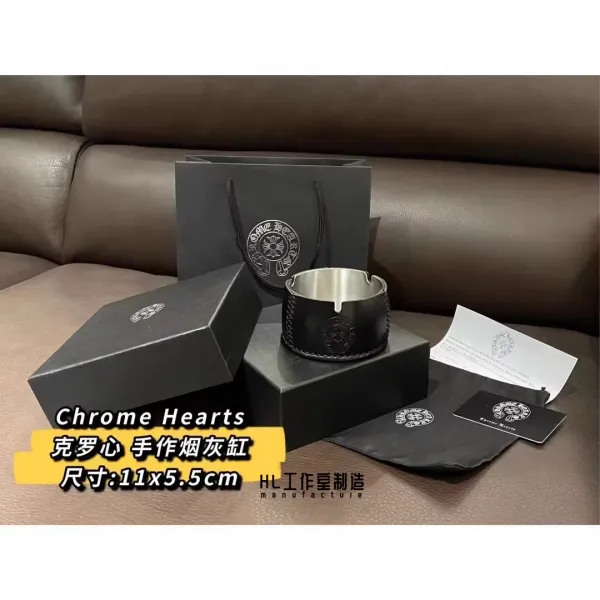 Chrome Hearts Handmade Ashtray Black Leather Accessories - 1