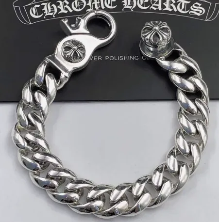 Chrome Hearts Classic Curb Chain Bracelet Silver Jewelry - 1