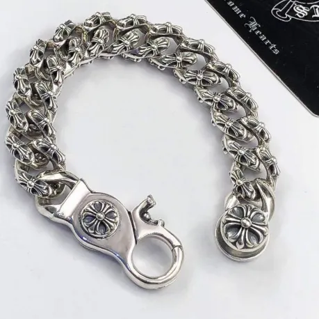 Chrome Hearts Cross Link Chain Bracelet Silver - 1