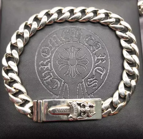 Chrome Hearts Classic Curb Chain Bracelet Silver Jewelry - 1