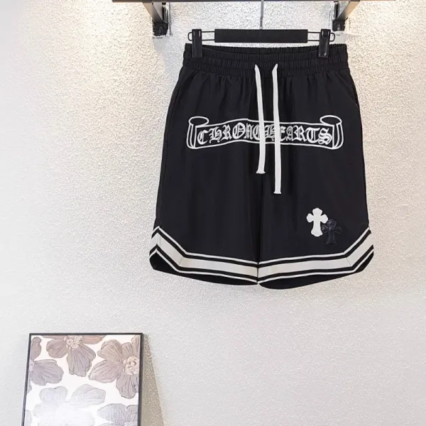 Chrome Hearts Logo Basketball Shorts Black - 1