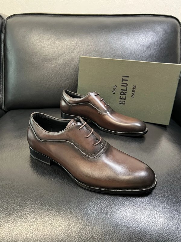 Design Berluti Alessandro Brown Leather Derby Shoes product listing in Litbuy spreadsheet finds