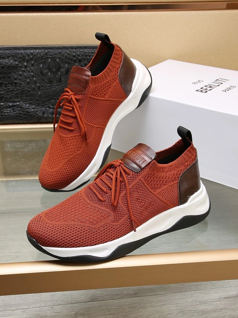 Design Berluti B.01 White and Black Mesh Sneakers Chunky Sneakers product detail 15 in Litbuy spreadsheet finds