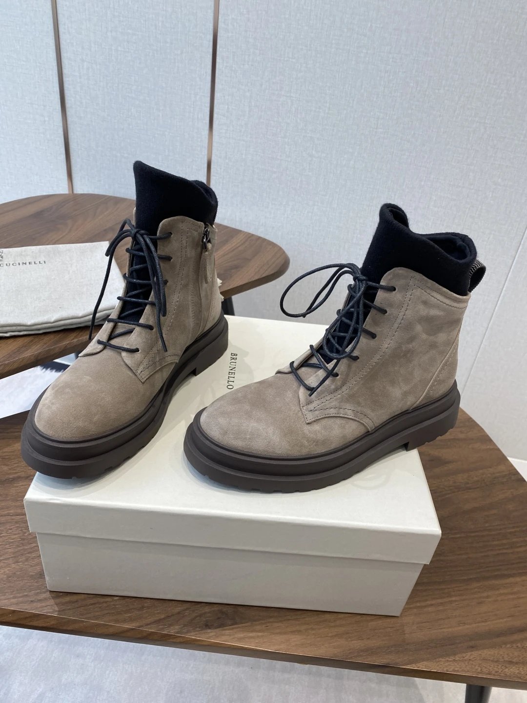 Brunello Cucinelli Suede Combat Boots [2 styles]