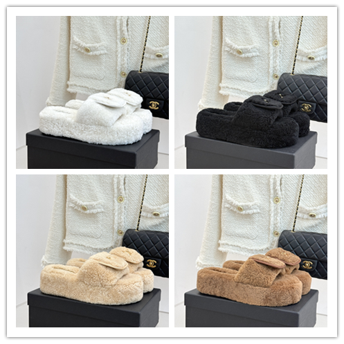 Chanel Fluffy Slippers [4 styles]