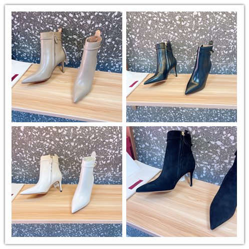 Elegant Pointed-Toe Ankle Boots [4 styles]