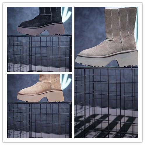 UGG snow boots fisherman zipper high boots black, walnut, chestnut