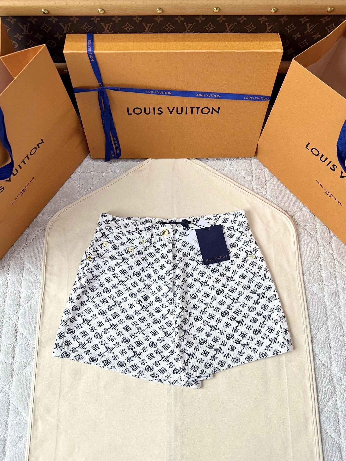 Louis Vuitton Monogram Print Shorts