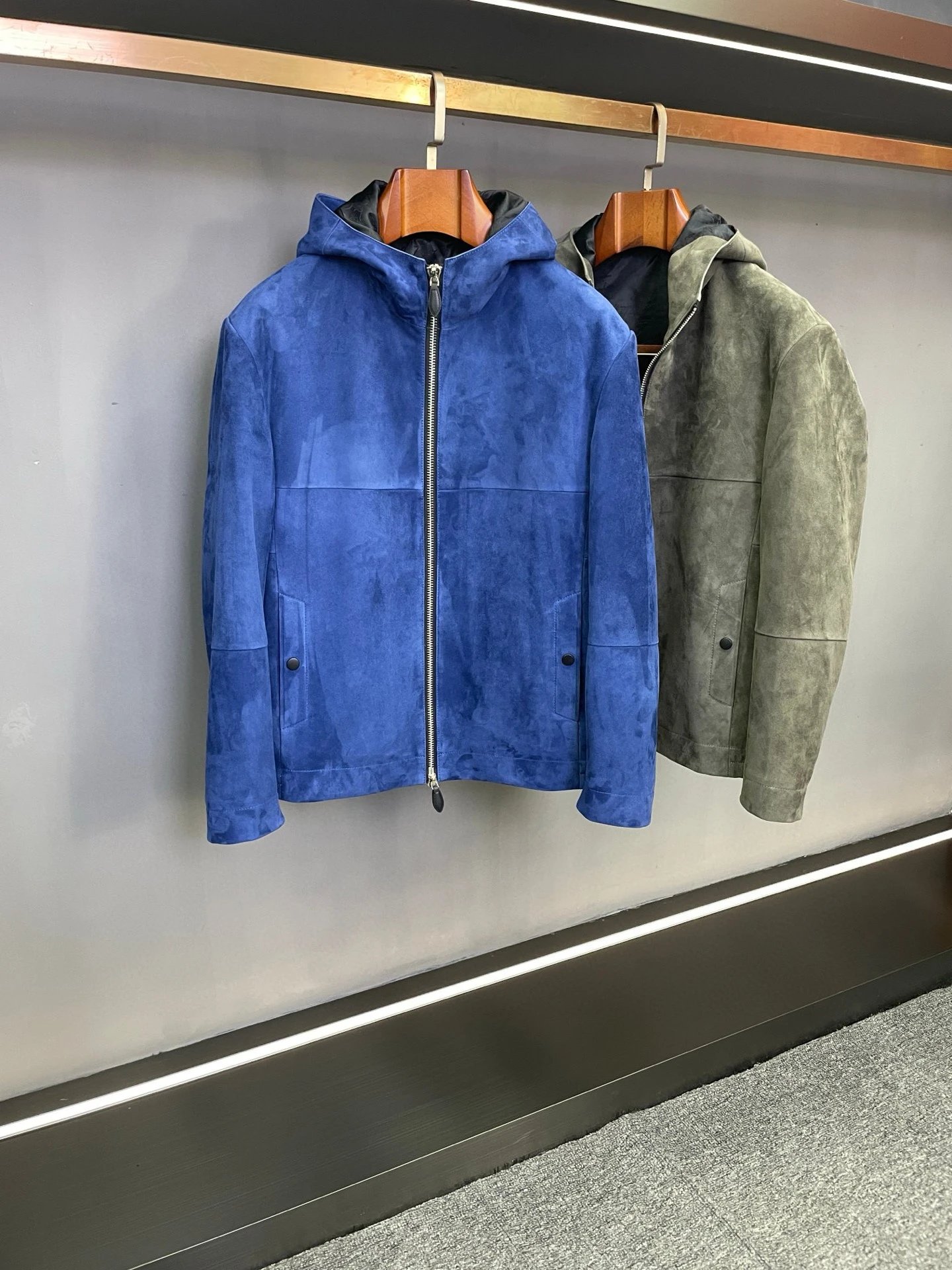 BERLUTI sheepskin jacket hoodie