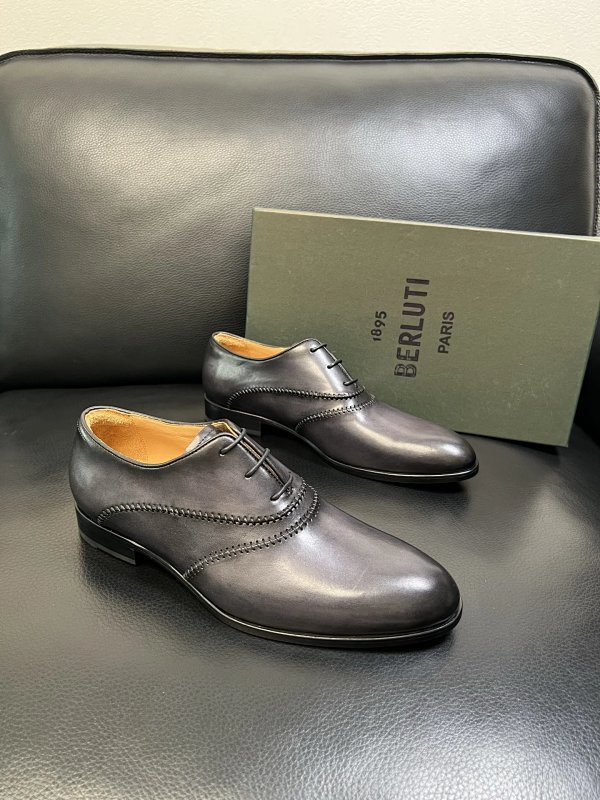 Design Berluti Derby Shoes Dark Gray Leather Leather Shoes product listing in Litbuy spreadsheet finds