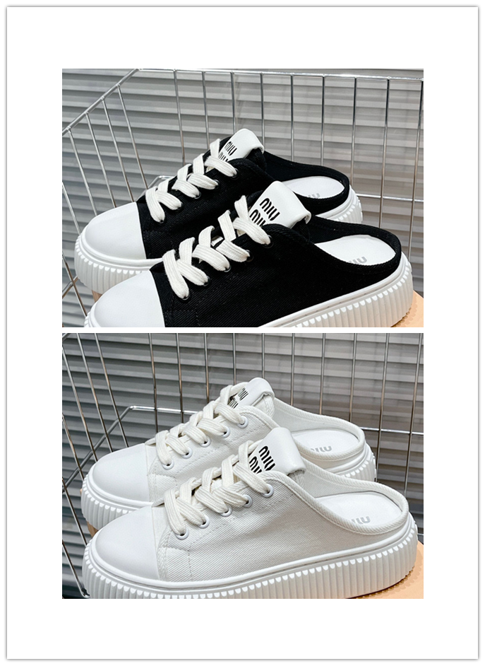 Miu Miu Canvas Slide Sneakers [2 styles]